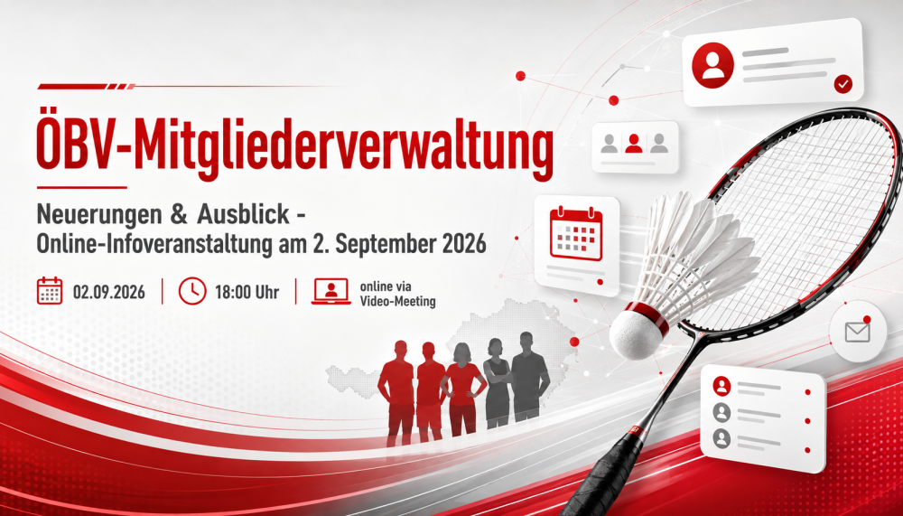Neuerungen & Ausblick - Online-Infoveranstaltung am 2. September 2026 ÖBV-Mitgliederverwaltung
