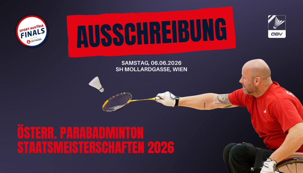 Ausschreibung ParaBadminton (Staats-) Meisterschaften