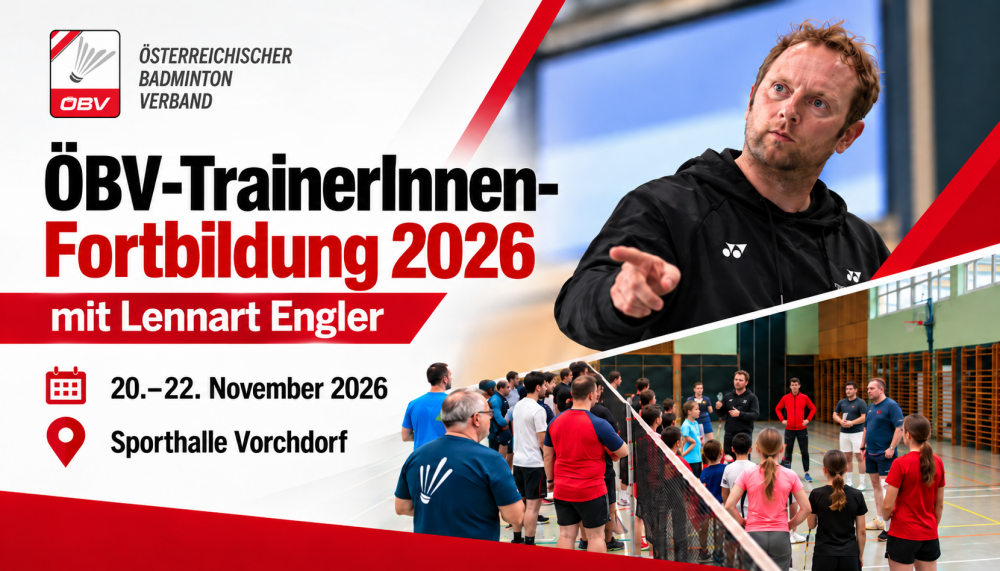 Praxisnahe Weiterbildung mit Top-Trainer Lennart Engler in Vorchdorf 2. ÖBV-TrainerInnen Fortbildung 2026
