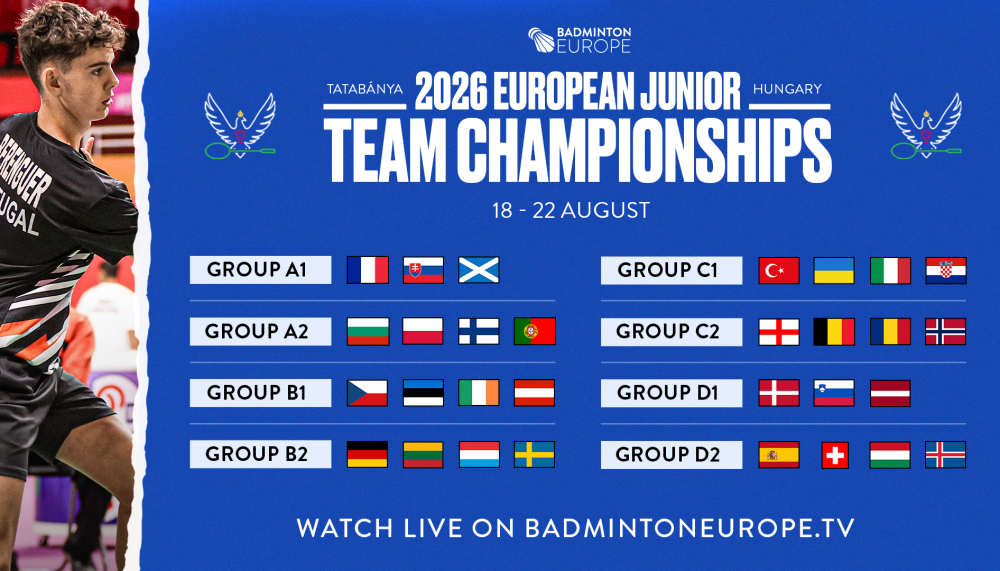 Österreich trifft auf Tschechien, Estland und Irland
European Junior Team Championships 2026